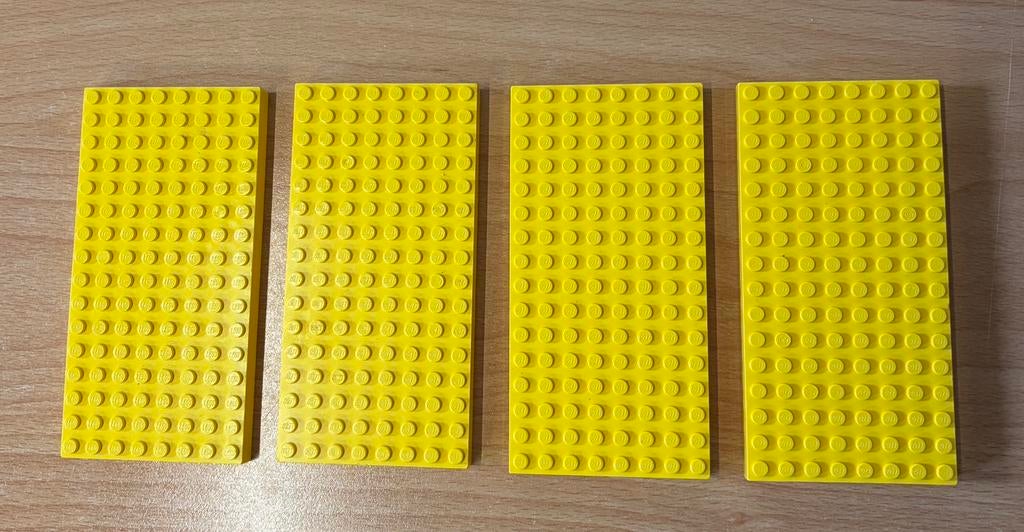 Lego grondplaatjes 8 x 16 cm ( 1 cm dik) kleur geel, Ophalen of Verzenden, Zo goed als nieuw, Grondplaat, Lego