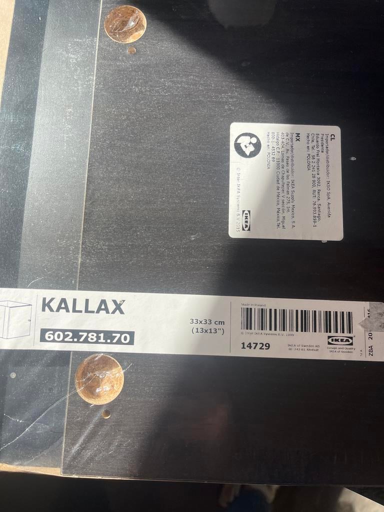 IKEA KALLAX Inzetkast 33x33 cm Zwart - Nieuw in verpakking, Ophalen of Verzenden, Nieuw