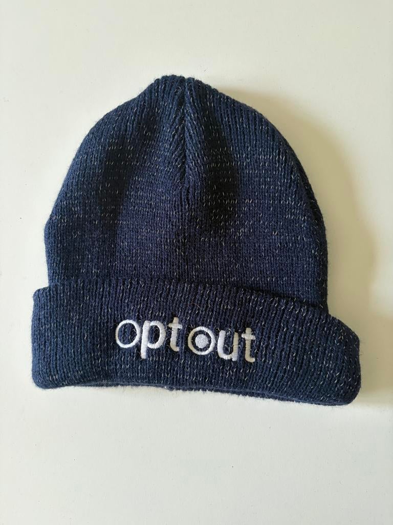 Donkerblauwe Optout Muts - Zo goed als nieuw, Ophalen of Verzenden, Zo goed als nieuw, Overige maten, Muts