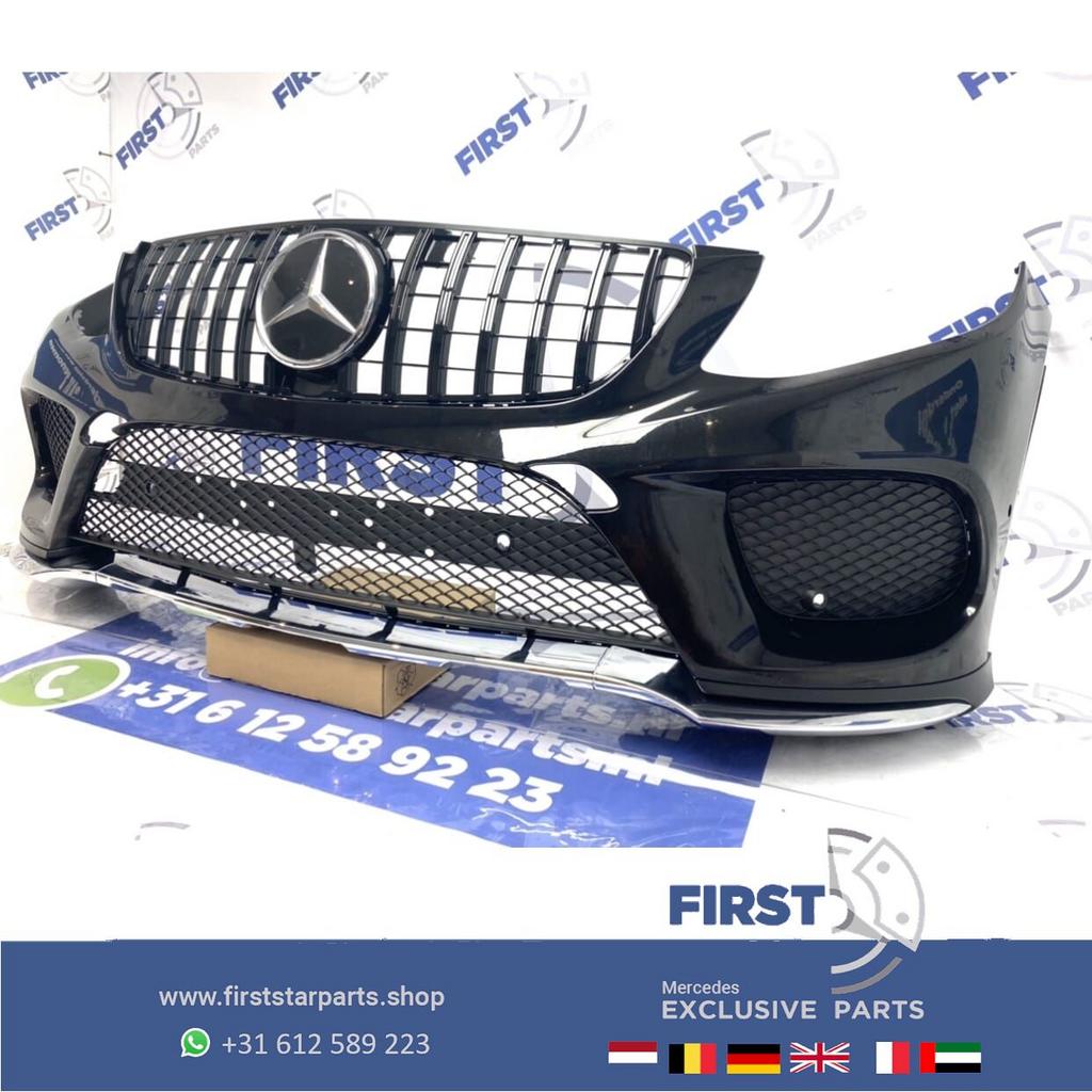 C292 GLE AMG COUPÉ VOORBUMPER COMPLEET ZWART Mercedes 2015-2, Gebruikt, -, Voor, Ophalen of Verzenden