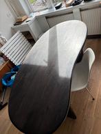 Massief houten tafel met organische vorm, Ophalen, Gebruikt, 50 tot 100 cm, 150 tot 200 cm