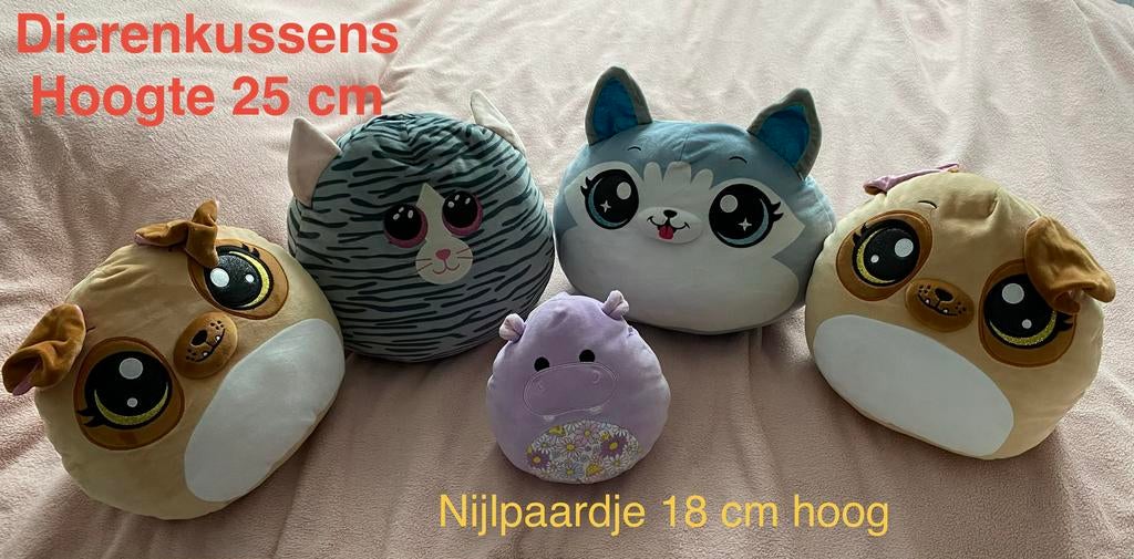 Dierenkussens knuffel, Ophalen of Verzenden, Zo goed als nieuw, Overige typen