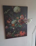 Metalen muurdecoratie met bloemen - 90 x 120 cm, Huis en Inrichting, Ophalen, Metaal, Meerkleurig, Zo goed als nieuw