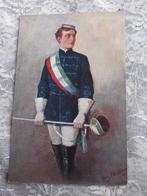 Antieke Gesign Kaart - Student met Sabel, Verzenden, Voor 1920, Ongelopen, Overige thema's