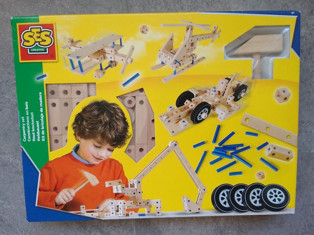 SES houtknutselset, constructie, nieuw, voor 5 jr e.o., Ophalen of Verzenden, Nieuw