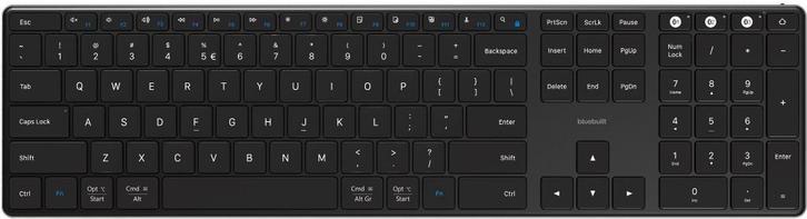 Draadloos Bluetooth Toetsenbord Bluebuilt Pro QWERTY, Computers en Software, Toetsenborden, Zo goed als nieuw, Qwerty, Draadloos