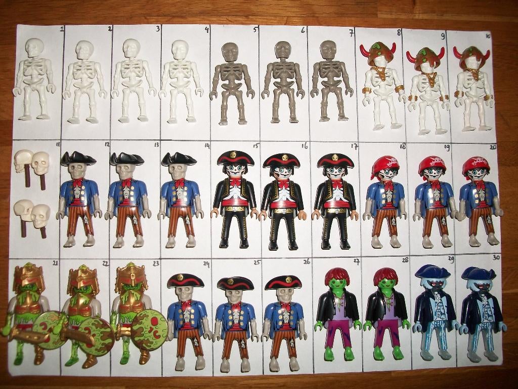 Skelet / piraat / skeletpiraat / zombie / piraten / poppetje, Ophalen of Verzenden, Nieuw, Complete set