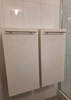 Badkamerkastjes hoogglans wit (2 stuks), Huis en Inrichting, Badkamer | Badkamermeubels, Ophalen, (Half)hoge kast, 50 tot 100 cm