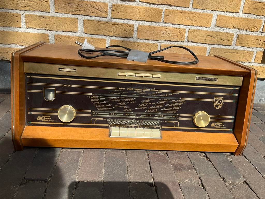 Oude Phillips radio, Audio, Tv en Foto, Radio's, Ophalen, Gebruikt, Radio
