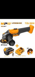 Tolsen slijptol.zeer krachtig.op accu kompleet., Ophalen of Verzenden, Nieuw, Minder dan 700 watt, Haakse handslijpmachine