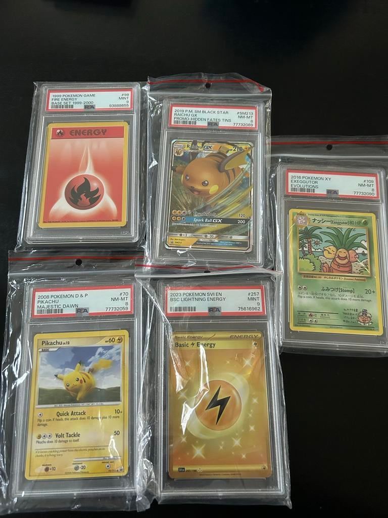 Pokémon graded PSA kaarten, Verzenden, Gebruikt, Meerdere kaarten