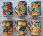 Thee koffie bekers mokken Tognana kersen citroen perziken, Huis en Inrichting, Ophalen of Verzenden, Overige stijlen, Kop(pen) en/of Schotel(s)