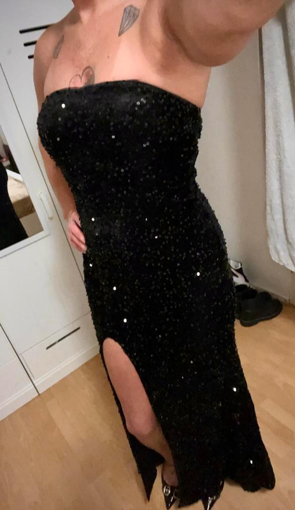 Nieuwe Galajurk / Feestjurk - Lang met hoge split, Kleding | Dames, Gelegenheidskleding, Nieuw, Galajurk, Maat 38/40 (M), Zwart