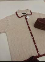 Gehaakt vest met knopen en kraag, Ophalen of Verzenden, Nieuw, Maat 42/44 (L), Wit