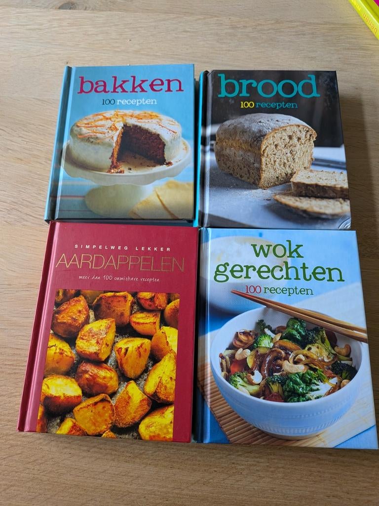 Kookboeken set: Bakken, Brood, Aardappelen, Wokgerechten, Boeken, Kookboeken, Onbekend, Hoofdgerechten, Ophalen of Verzenden, Zo goed als nieuw