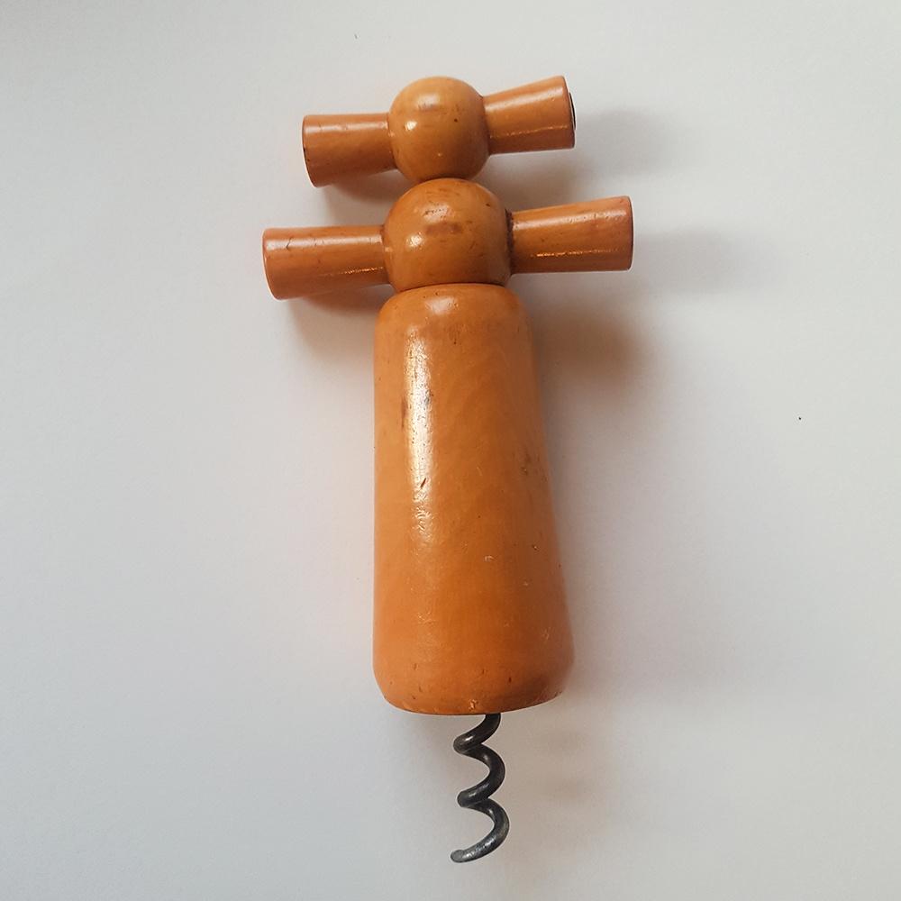 Houten Chinnock kurkentrekker jaren 60, Huis en Inrichting, Keuken | Keukenbenodigdheden, Gebruikt, -, -, Ophalen of Verzenden