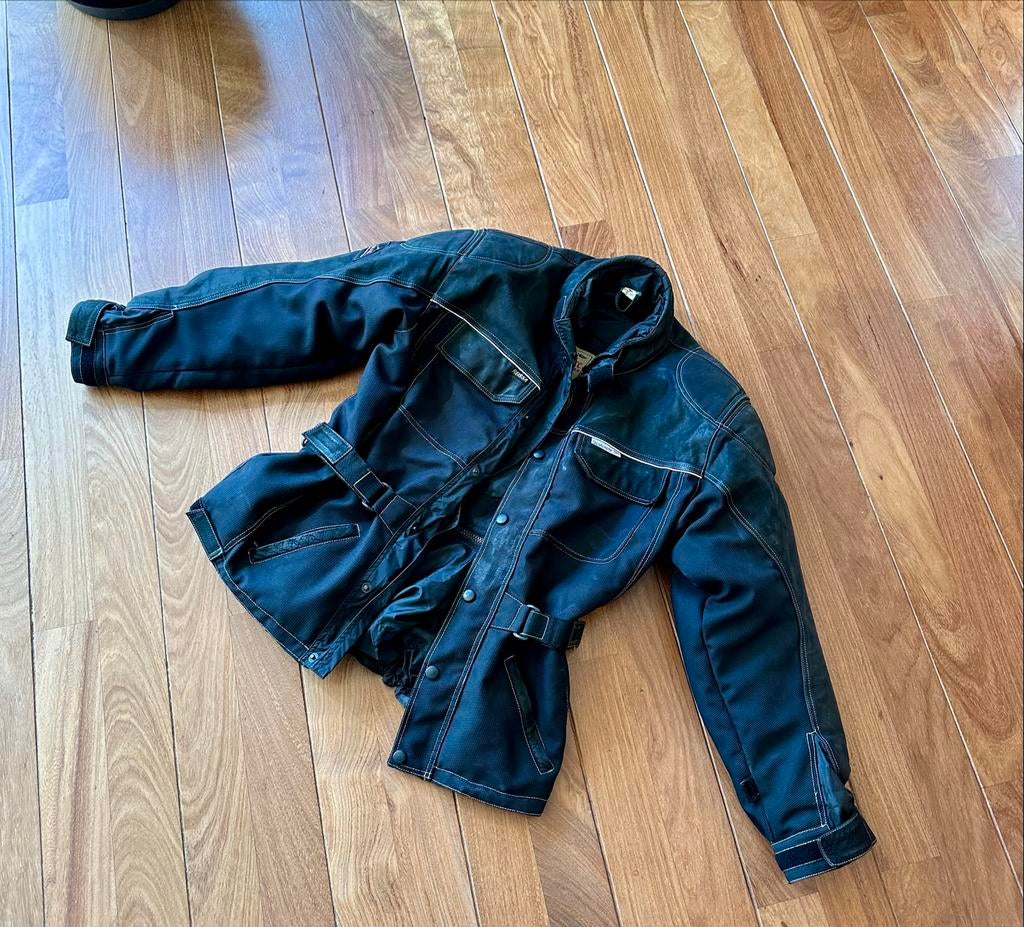 Motorjack met schouder- en elleboogbescherming, Ophalen, Tweedehands, Heren, Jas | leer