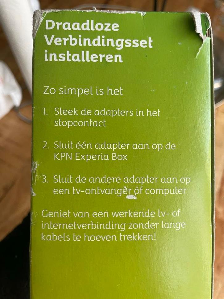 KPN Draadloze Verbindingsset - Eenvoudig internet overal, Computers en Software, Powerlines, Zo goed als nieuw, Ophalen of Verzenden