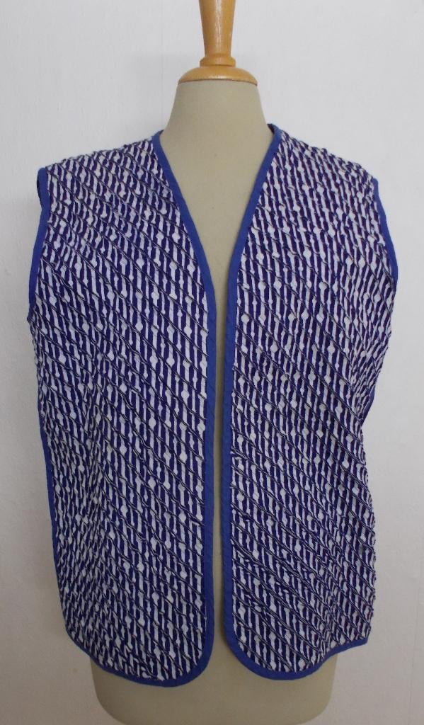 Mooi handgemaakt 100% katoen Scandinavische look gilet! XL, Maat 46/48 (XL) of groter, Zo goed als nieuw, Zonder mouw, Verzenden