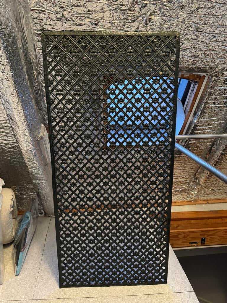 Antiek gietijzeren ventilatierooster deurpaneel - Jordaan, Ophalen