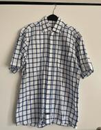 John Miller overhemd, wit met blauwe ruit, maat M, Kleding | Heren, Overhemden, Ophalen of Verzenden, Zo goed als nieuw, Wit, Halswijdte 39/40 (M)