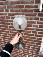 Vintage tafellamp met geëtst glas, Ophalen, Gebruikt, Glas, Minder dan 50 cm