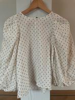 BY BAR ecru blouse met blauwe stippen en pofmouwen, Kleding | Dames, Blouses en Tunieken, Ophalen of Verzenden, Zo goed als nieuw