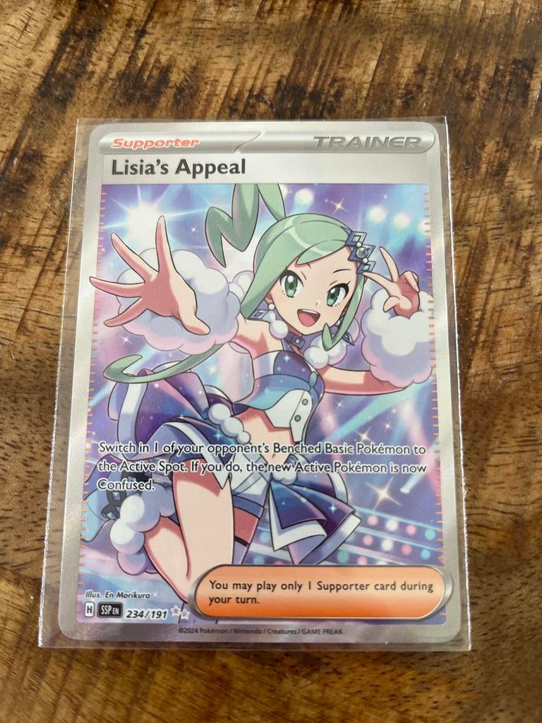Pokemonkaart Supporter Lisia’s Appeal 234/191 - Zeer Nette S, Ophalen of Verzenden, Zo goed als nieuw, Losse kaart