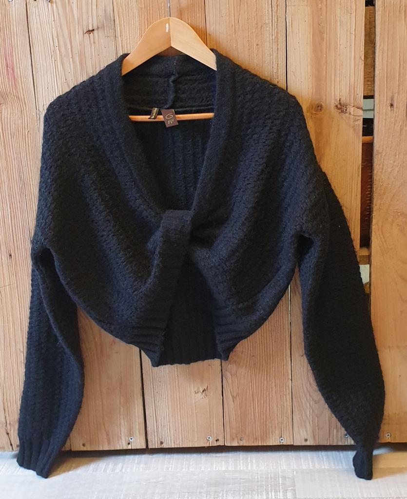 Vintage ROMEO GIGLI pullover bolero Maat M (36/38), Ophalen of Verzenden, Zo goed als nieuw, Maat 38/40 (M), Zwart