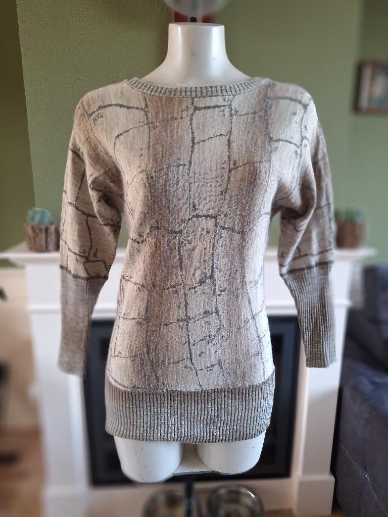 Dikton's Barcelona trui beige mt S, Maat 38/40 (M), Verzenden, Beige, Zo goed als nieuw