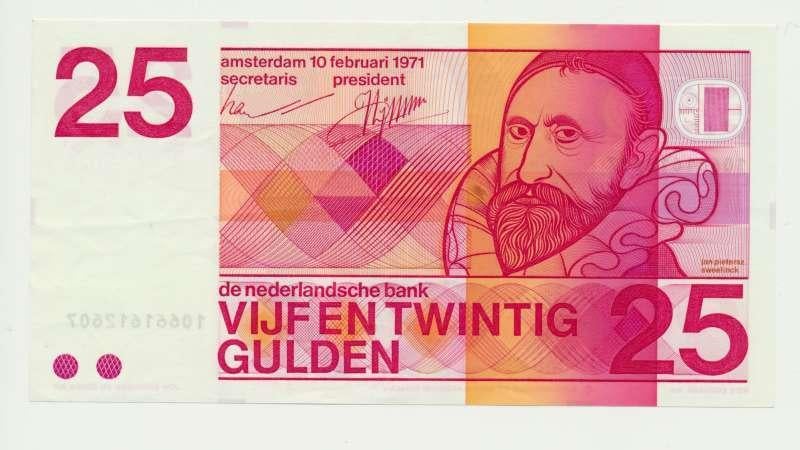 Nederland 25 Gulden 1971 Sweelinck (11 cijfers)
