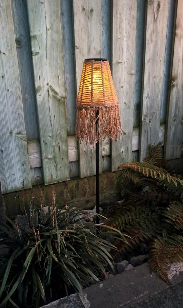 Landelijke solar touw  tuinlamp ., Tuin en Terras, Ophalen of Verzenden, Nieuw, Zonne-energie, Minder dan 50 watt