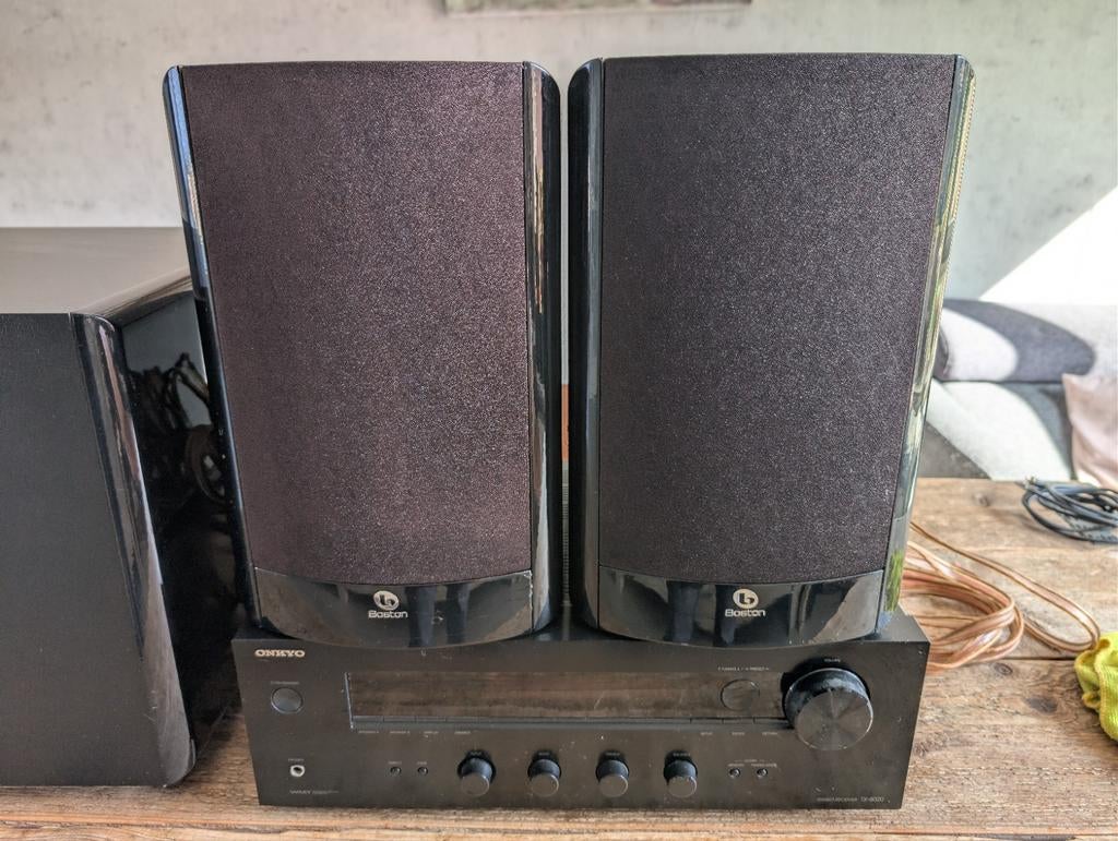 complete Onkyo en Boston stereo-installatie, Audio, Tv en Foto, Stereo-sets, Gebruikt, Losse componenten, Speakers, Ophalen