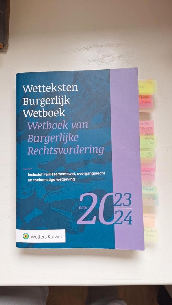 Wetteksten Burgerlijk Wetboek 2023-2024, Boeken, Studieboeken en Cursussen, Gelezen, HBO, Ophalen of Verzenden