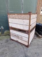 Stapelkratten bloembak, Tuin en Terras, Ophalen, Gebruikt, Hout, 60 cm of meer