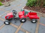 Mooie rode traptrekker, Kinderen en Baby's, Speelgoed | Buiten | Skelters, Ophalen, Gebruikt, Overige merken, Met kar of aanhanger