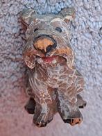 Hondje Terrier houtsnijwerk oud, Ophalen of Verzenden, Zo goed als nieuw, Dier