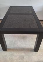Eettafel zwart eiken / graniet., Huis en Inrichting, Tafels | Eettafels, Ophalen, Gebruikt, 50 tot 100 cm, 150 tot 200 cm