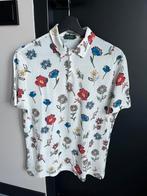 Zanone poloshirt wit bloemen M, Kleding | Heren, Maat 48/50 (M), Wit, Ophalen of Verzenden, Zo goed als nieuw