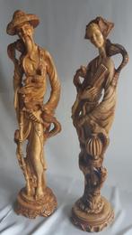 Chinese beelden (50 cm) - Ivorine - 1950, Antiek en Kunst, Ophalen of Verzenden