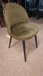 12 velvet mosgroen horeca cocktail stoel vintage ZGAN partij, Ophalen of Verzenden, Zo goed als nieuw, Stof, Vijf, Zes of meer stoelen