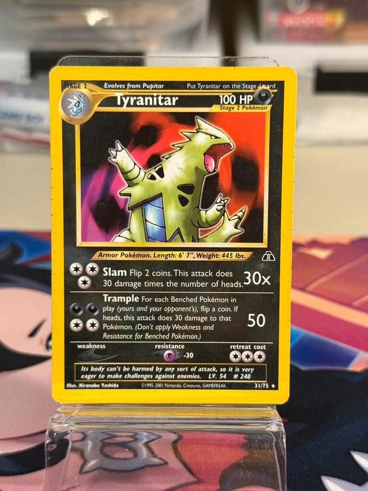 Tyranitar Rare - 31/75 Neo Discovery Pokemon, Hobby en Vrije tijd, Verzamelkaartspellen | Pokémon, Nieuw, Losse kaart, Ophalen of Verzenden