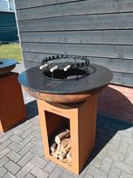 Plancha barbecue 85 cm met cortenstaal vuurschaal en sokkel., Tuin en Terras, Houtskoolbarbecues, Ophalen, Nieuw, Met accessoires