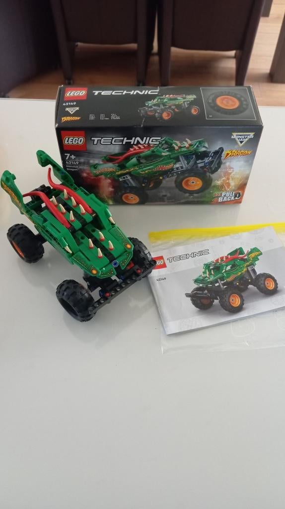 Stoere Lego Technic Pull Back Monstertruck, Ophalen of Verzenden, Zo goed als nieuw, Complete set, Lego