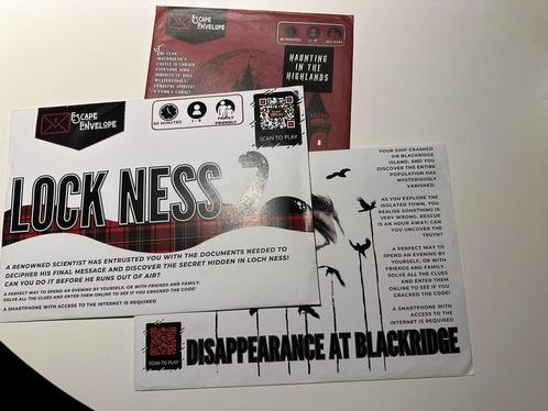 3 escape rooms games (En), Hobby en Vrije tijd, Gezelschapsspellen | Overige, Zo goed als nieuw, Een of twee spelers, Drie of vier spelers