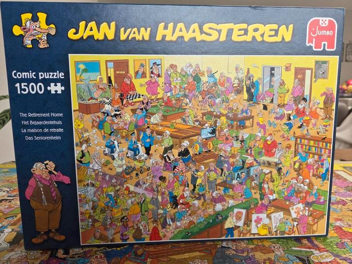Jan van Haasteren Bejaardenhuis Puzzel 1500 stukjes, Hobby en Vrije tijd, Denksport en Puzzels, Gebruikt, Legpuzzel, 500 t/m 1500 stukjes
