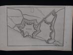 24 / Plattegrond IJzendijke  - Ysendyck Gravure uit 1659, Ophalen of Verzenden