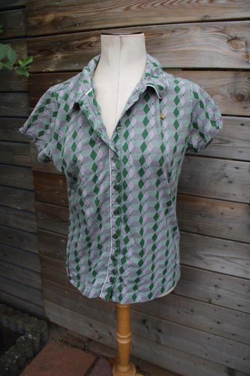 Blouse groen/ roze 4Funky Flavours mt XL Vaste prijs, Kleding | Dames, Blouses en Tunieken, Zo goed als nieuw, Maat 46/48 (XL) of groter