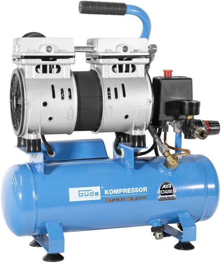 Gude Compressor AIRPOWER 105/8/6 SILENT, Doe-het-zelf en Verbouw, Compressors, Nieuw, 6 tot 10 bar, Minder dan 25 liter, Minder dan 200 liter/min
