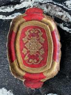 Klein Italiaans barok dienblad rood goud hout houten, Ophalen of Verzenden